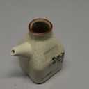 Soy Sauce Dispenser Ceramic, Japanese Style, Large Leakproof Vintage Bottle Holder Container with Cork Stopper for Oil Vinegar Condiment Liquid Barbecue Cooking Kitchen, 300ml