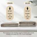 downluxe Weighted Blanket King Size, 18 lb Weighted Blanket with Glass Beads for All Season, Machine Washable Heavy Blanket (Sand, 108 X 90 Inch)