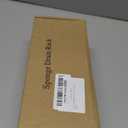 Cisily Sponge Holder for Kitchen Sink, Sink Caddy Organizer with High Brush Holder, Kitchen Countertop Organizers and Storage Essentials, Rustproof 304 Stainless Steel (Black, 9.25)