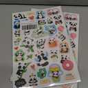 2 x Cute Panda Stickers Cool Funny Panda Adhesive Waterproof Stickers 665 Counts for Zoo Animal Birthday Invitations Envelopes Decorations Party Goodie Gifts Bags Decor School Game Class Rewards
