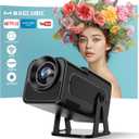 [Netflix-Licensed] Magcubic Mini Projector with Wifi and Bluetooth, Built-in Android 13, Portable Smart 1080P Projector with 4K Support, Auto Keystone, Voice Control, HY320 NTV (Black)