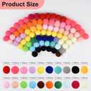 ANPUNAT 200 Pcs Craft Pom Poms 1 Inch Felt Balls DIY Art Creative Crafts Projects and Decoration(Multicolor)