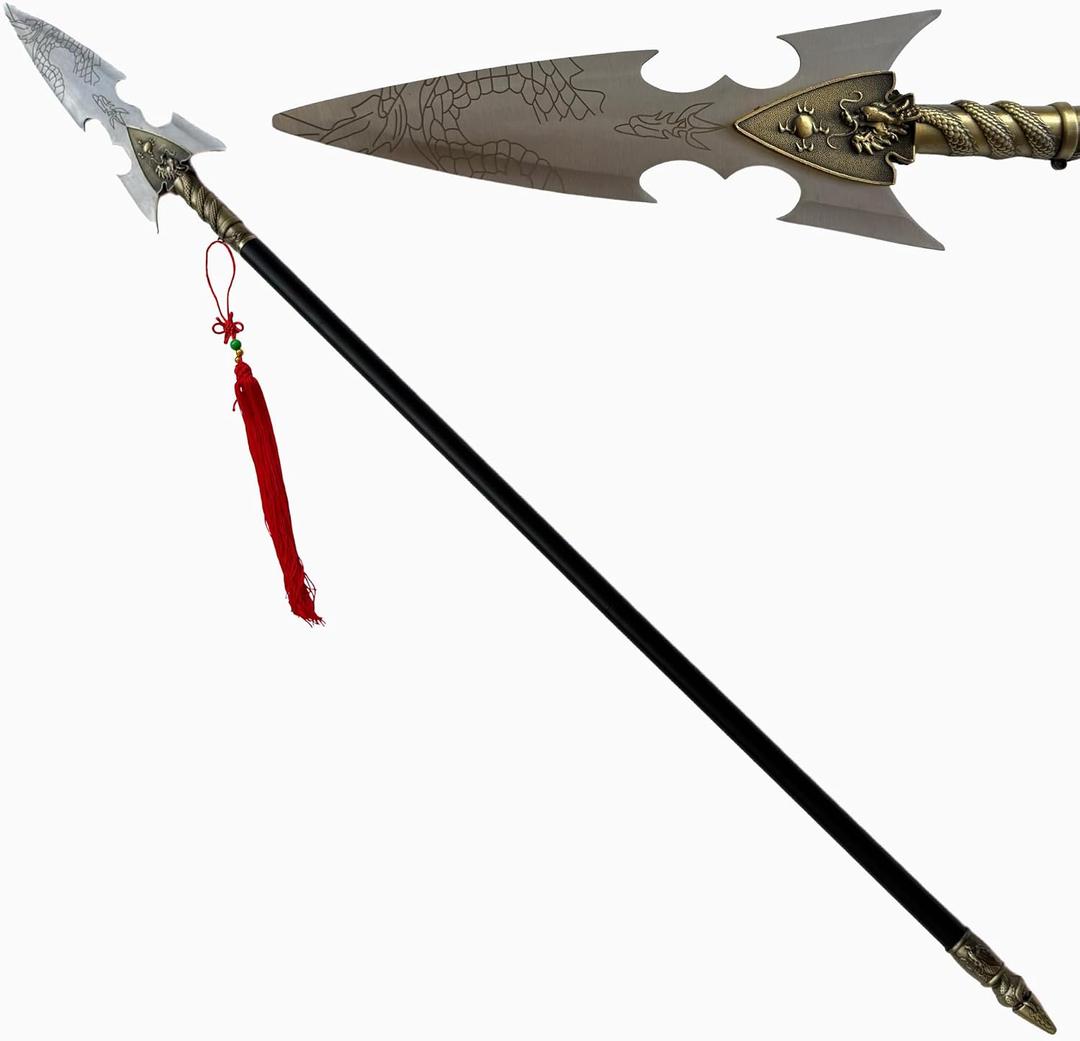 Handmade Spear Made of Stainless Steel 56.3 inches