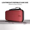 MOCADIA Carrying Case for Switch 2 ,Travel case for Nintendo Switch 2 (2025) NS2 Carrying Case Game Protector Hard Shell Bag with 24 Game and Host Card Slots & Accessories Storage Bag (Red White)