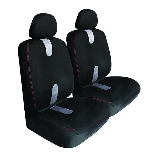 Pilot Automotive SC-438E Pro Comp Mesh Seat Cover - Black & Gray 2 Piece Set