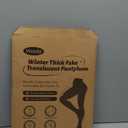 Vosda Women’s Fleece-Lined Tights - Ultra-Warm Fake Sheer Look Pantyhose Thick Leggings for Winter Size Medium