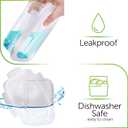 PrepNaturals 8 Pack 36 Oz Glass Meal Prep Containers - Dishwasher Microwave Freezer Oven Safe - Glass Storage Containers with Lids (Multi-Compartment)