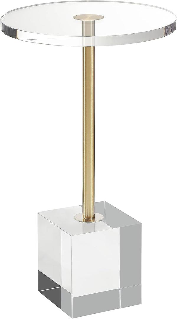 Clear Acrylic End Table,Side Table,for Livingroom,13.5 x 13.5 inch, 23 inch High