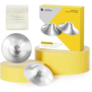 The Original Silver Nursing Cups - Pure 999 Silver Nipple Guards for Sore Nipple Relief, X-L