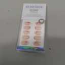 BTArtbox French Tip Press On Nails - Cherry Charm, Lamp-Curable Extra Short Red Almond Valentines Press On Nails with Glue and Adhesive Tabs for Women in 16 Sizes - 32 Soft Gel Glue On Nails Kit