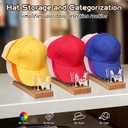 Lampeez Light up Hat Organizer, Acrylic Hat Holder with Solid Wooden Base with USB powered, Hat Stand for Baseball Caps Flat Caps Duck Tongue Cowboy Hats(Customized)
