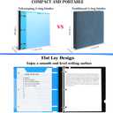 INFUN 1 Inch Telescoping 3 Ring Binder - 6PCS, Flexible Round Binder with Customizable Front Cover and Clear Catalog Pocket, 1Inch Rings, 225 Sheet Capacity