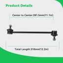AUQDD K750019 K750048 Front Sway Bar Stabilizer Link Fit For Fo-rd 2005-2007 Five Hundred, Freestyle 08-09 Taurus X /05-07 Me-rcury Montego, 2008-2009 Sable (# 7F9Z5K483L 7F9Z5K484R MS40808 GS40807)