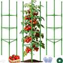 WAENLIR 3 Pack Tomato Cages for Garden, Up to 51 Inch Tomato Trellis for Raised Garden Bed, Plant Stakes for Pots, Durable Tomato Plant Support Garden Stakes for Climbing Plants