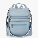 Telena Womens Backpack Purse Vegan Leather Large Travel College Shoulder Bag with Tassel