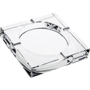 Juvale Crystal Glass Ashtray - 7 x 7 x 1.5 in, Clear Classic Square - Indoor Ashtray for Smokers, Decorative Smoke Tray with 4 Rests