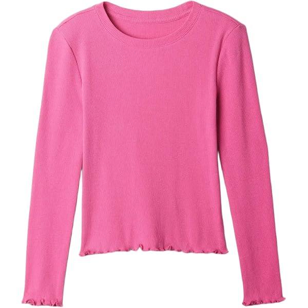 GAP Girls' Long Sleeve Ribbed Tee XL