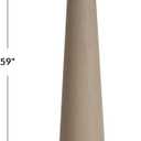 Bloomingville Tall Linen Floor Lamp with Shade and Inline Foot Switch, Natural