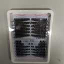 Yawamica Lash Extension Kit 50D 80D Cat Eye Lashes Clusters Kit 7-16mm Wispy Cluster Eyelash Extensions Kit D Curly Eyelash Clusters 240pcs Individual Lashes with Bond and Seal Lash Tweezers DIY Lash