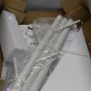 Coat Rack with Natural Marble Base, Metal Freestanding Coat Rack with 8 Hooks, 3 Adjustable Size Sturdy Coat Tree for Bags, Coats, and Hats for Entryway, Hallway, Bedroom, Office, White