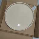 Gibson Elite 10.7-Inch Stoneware Cake Stand with Acacia Wood Base  Taupe Round Dessert Display Stand for Cakes, Cupcakes & Party Entertaining