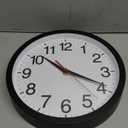 Wall Clock Modern 10 Inch Black Battery Operated Silent Non Ticking Analog for Living Room Office Home Bedroom Kitchen Bathroom