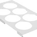 Restaurantware Squeeze Bottle Template Pack of 1 Stainless Steel 6 Hole Holder Top, 2.93" Diameter Fits 1/ 3 Size Food Pans, Dishwasher Friendly Integrated Lip Design Holder Top for Condiment Bottles