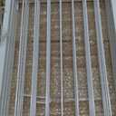 Freestanding Short Dog Gate, 16.5" Tall Small Pet Gate Easily Step Over, Metal Foldable Pet Gate, Up to 51" Wide Puppy Fence, Gate for Stairs and Doorways, Indoor, Outdoor Use, No Drill Pressure Mount