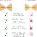Bow Tie House Mens Bowties Pre-tied Shape Clip on Bowtie Solid Men Formal Wear for kids, baby boys, toddler any age bow ties (M - (6-18 yrs., schoolers, teens), 39 Eggnog Beige)