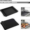 7599 Genesis II Griddle Replacement for Weber Genesis II E-310 E-335 S-335 E-610 GS4 Grill Parts Weber Genesis 2 300 600 Series LX E-340 S-340 E-640 Griddle Insert Flat Top Cooking Plates