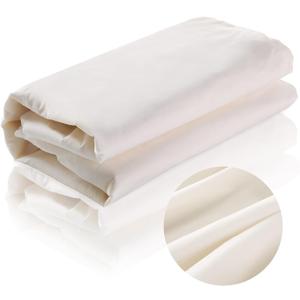 VitalCozy 63'' x 20 yd Unbleached Cotton Muslin Fabric Textile Wide Polyester Cotton Linen Material Embroidery Muslin Quilting Fabric by Yard for Sewing Apparel Painting(Beige)