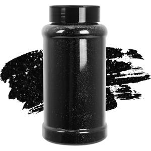 Ultra Fine Black Glitter, 16 Oz (1 Ib), Fine Glitter for Resin Crafts Nails Tumblers Slime Cosmetic and Festival Decoration - Black Fine Glitter Bulk