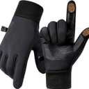Winter Gloves Men Women Windproof Touchscreen Gloves with Liner Thermal,Running Gloves for Cycling Driving Daily Work (Small)