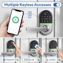 Smart Keypad Door Lock with Handle: NICE DIGI Keyless Entry Fingerprint Lock for Front/Interior Door, Electronic Digital Lock with Code, Easy Installation(Model X1)