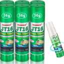 3D Printer Glue Sticks, 36 Grams Each PVP Solid Glue Sticks for Hot Bed Plate, Washable, Non-Toxic, Reduce Warping for PLA, ABS, PETG, HIPS, TPU Filament on PEI, Glass, Aluminum, Buildtak Board, 6Pcs