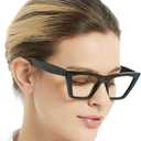 OCCI CHIARI Wide Reading Glasses Women Cat Eye Readers with Spring Hinge