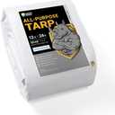 GUARD SHIELD Extreme Heavy Duty White Poly Tarp 12x24 Feet Cover Waterproof Tarps 20mil Thick UV and Tear Resistant Tarpaulin