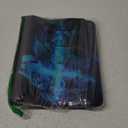 FOR U DESIGNS Glowing Blue Lion Cross Bible Carrying Case PU Leather Church Bag for Sunday Service & Bible Study Multi Pen Slots Fits Large Bibles 11.5x8.5x2