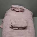 BEDELITE Blush Pink Queen Comforter Set - 3 Pieces Boho Tufted Jacquard Bedding Comforter Sets, Lightweight Soft & Warm Bed Comforter Queen with 2 Pillowcases for All Season (Queen(88"x88"))