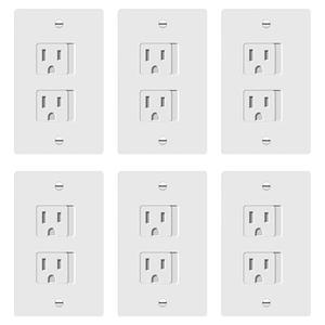 ENERLITES Child Proof Outlet Cover, Self-Closing, Fits Both Duplex and Decorator Outlet, Safety Design, Tamper-Resistant Socket Plug for Receptacle, Size 4.68" x 2.93", 8800-TR, White 6 Pack