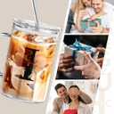 Personalized Extra Large Glass Drinking Cup With Lid Straw Funny For Women Cup Regalos Para Mujer Teen Girl Gifts Trendy Stuff Iced Glasses Tumbler Must Haves For Women Home Essentials