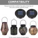 2 Pack Solar Light Replacement Top - 10 Lumens LED Panel Lantern Lid, Outdoor Parts for Garden Patio Decor, Light up Your Space (3.35)