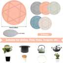 Silicone Trivets for hot Dishes,Set of 5 pcs Non-Slip & Heat Resistant Modern Kicten Hots Pads for Table, Trivets for Hot Dishes & Cookware