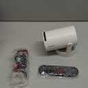 Mini Projector 4K Support, Portable Smart Projector with WiFi 6 and Bluetooth 5.4, 5w Soundbase Speaker, Auto Keystone 180 Rotatable, 8000 Lumens, Home Bedroom Movie Proyector HY300Pro+