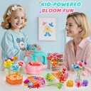 Fabric Flower Bouquets Toys for Girls - Arts & Crafts Gift for Kids Ages 4-9, Mess-Free Fun, Build Your Own Bouquet, DIY Flower-Making Craft Toy Kit, Creative Birthday & Christmas Gift for Girls