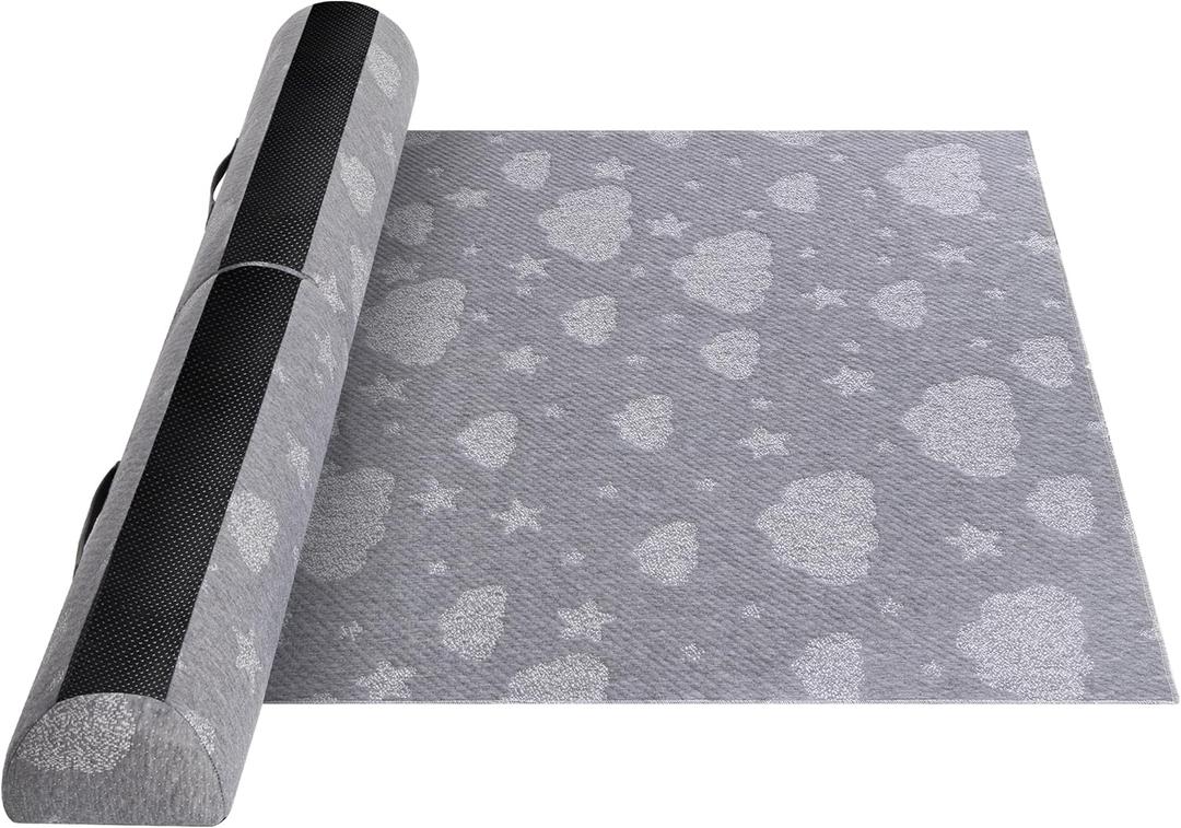 Bed Rail Bumpers for Toddlers with Pad - Foam Foldable Bed Bumper Guard with Dual Non-Slip Pads Waterproof Washable Soft Removable Cover Safe Bed Rail for Toddlers, Kids Senior (1 Pack)