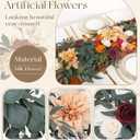 Wedding Arch Flowers 12FT, Terracotta Burnt Orange Artificial Flower Garland for Wedding Arch Decor, Large Floral Arrangement for Ceremony Backdrop, Reception Table Runner, Without Drapes