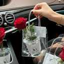 Clear PVC Gift Bags with Handles, 25 Pack, Transparent Shopping Totes for Retail, Wedding, Party