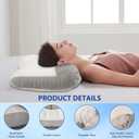 Ergonomic Pillow,Neck Pillow Cervical Pillow for Neck Strain Relief, Neck Pillow for Sleeping,Cervical Contour Neck Support Pillows for Side Back Stomach Sleeper (Grey)