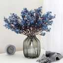 JAKY-Global Babys Breath Silk Artificial Flowers Bulk 12pcs for Fall Decor Fake Flower Bouquet Bulk for Home Kitchen Indoor Bouquet Floral Arrangement Table Centerpieces Party Decor(Blue Ashes)